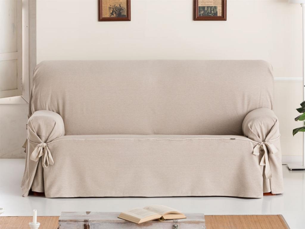 Husa ajustabila pentru canapea 3 locuri CONSTANZA Bej 180-230 cm
