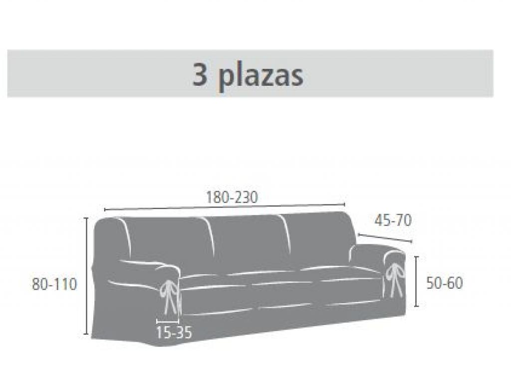 Husa ajustabila pentru canapea 3 locuri PAOLA Crem 180-230 cm