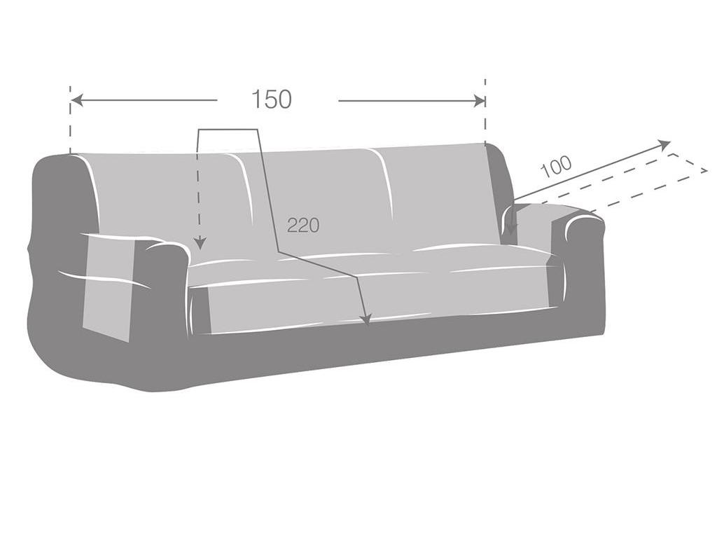 Husa reversibila pentru canapea 3 locuri OSLO Bej 150 cm