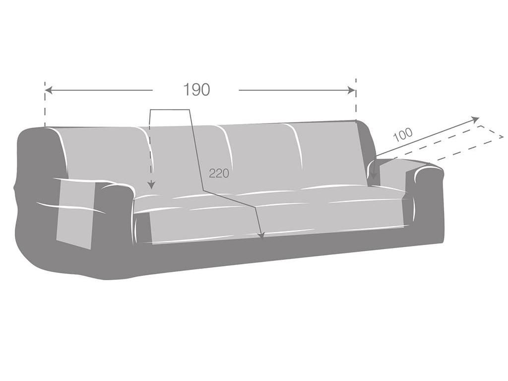 Husa reversibila pentru canapea 4 locuri OSLO Albastru 190 cm