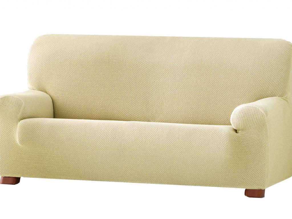 Husa bielastica pentru canapea 3 locuri Cora Bej 180-210 cm