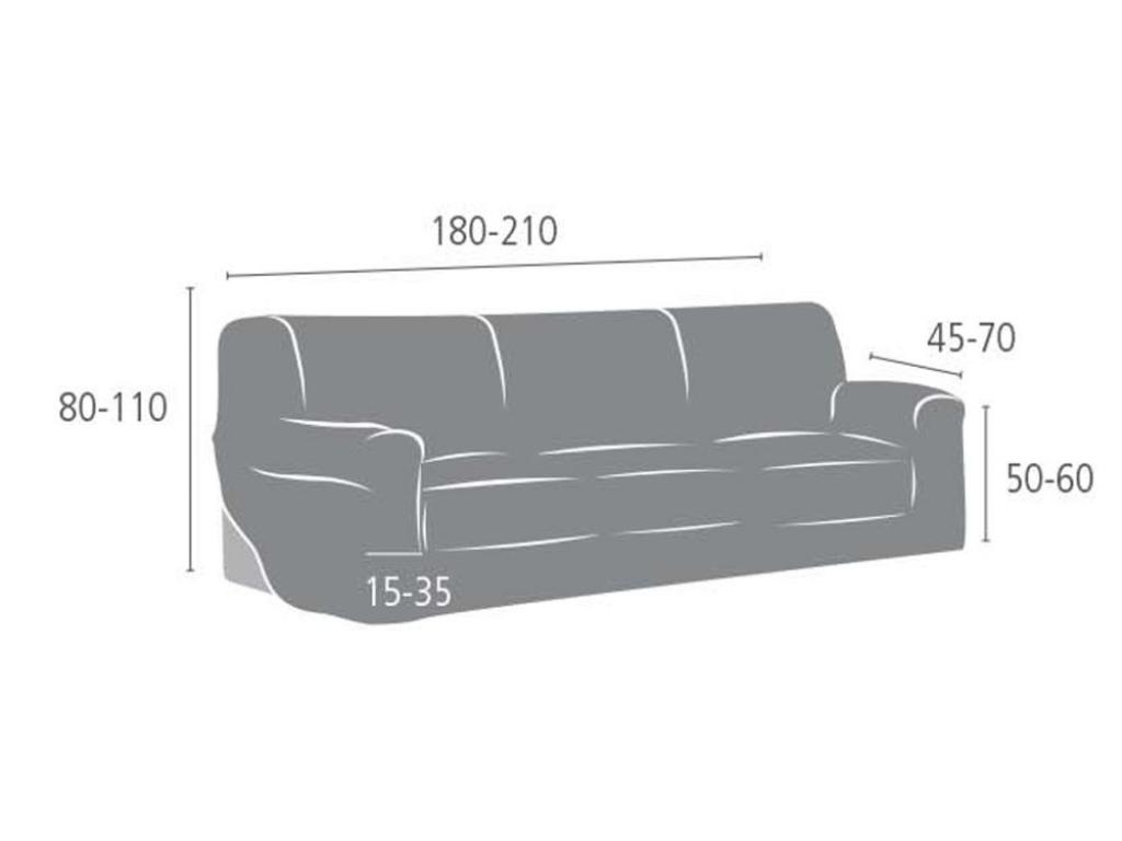 Husa bielastica pentru canapea 3 locuri Cora Maro 180-210 cm