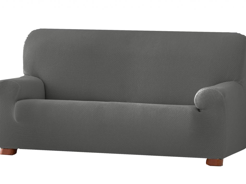 Husa bielastica pentru canapea 4 locuri Cora Gri 210-240 cm