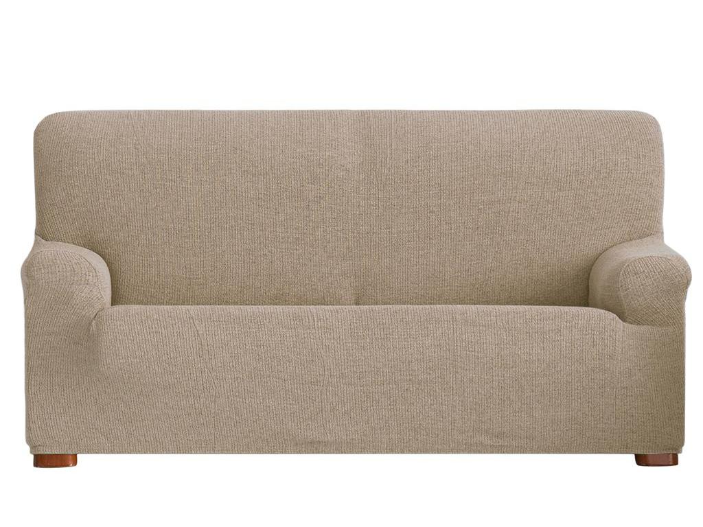 Husa bielastica pentru canapea 4 locuri Dorian Bej 210-240 cm