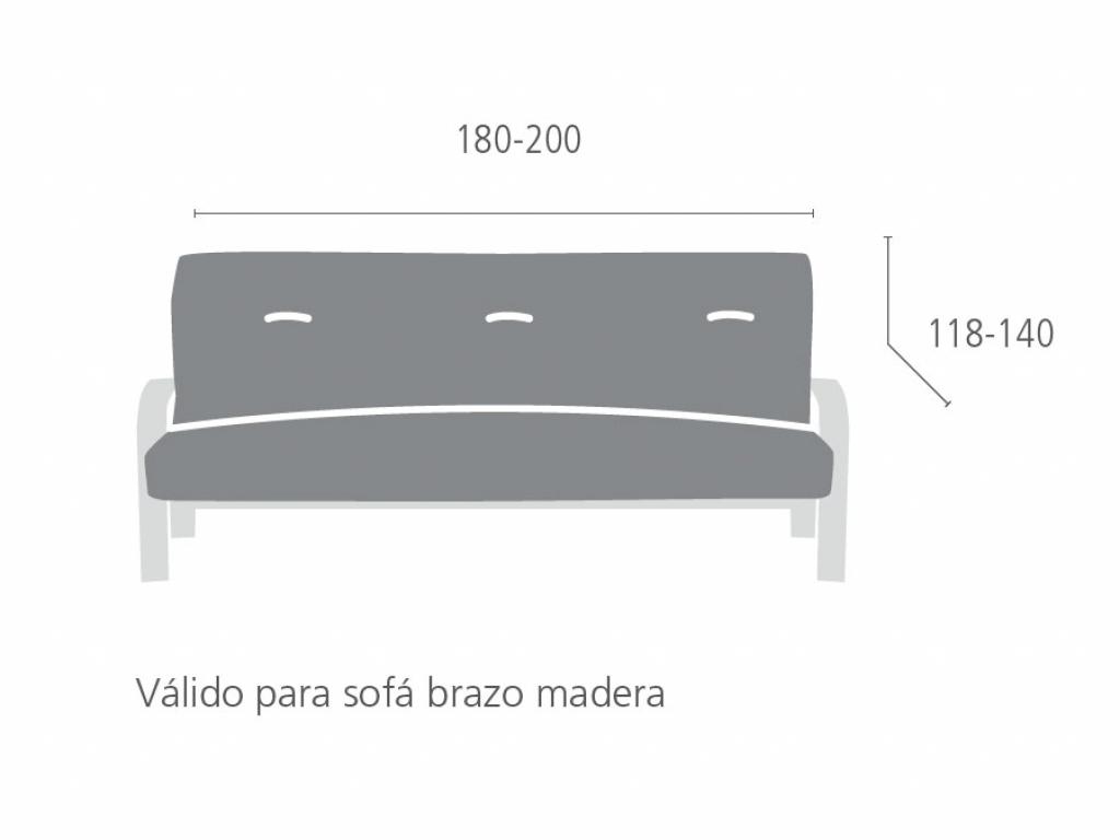 Husa elastica pentru canapea 3 locuri clic clac AQUILES Maro 180-200 cm