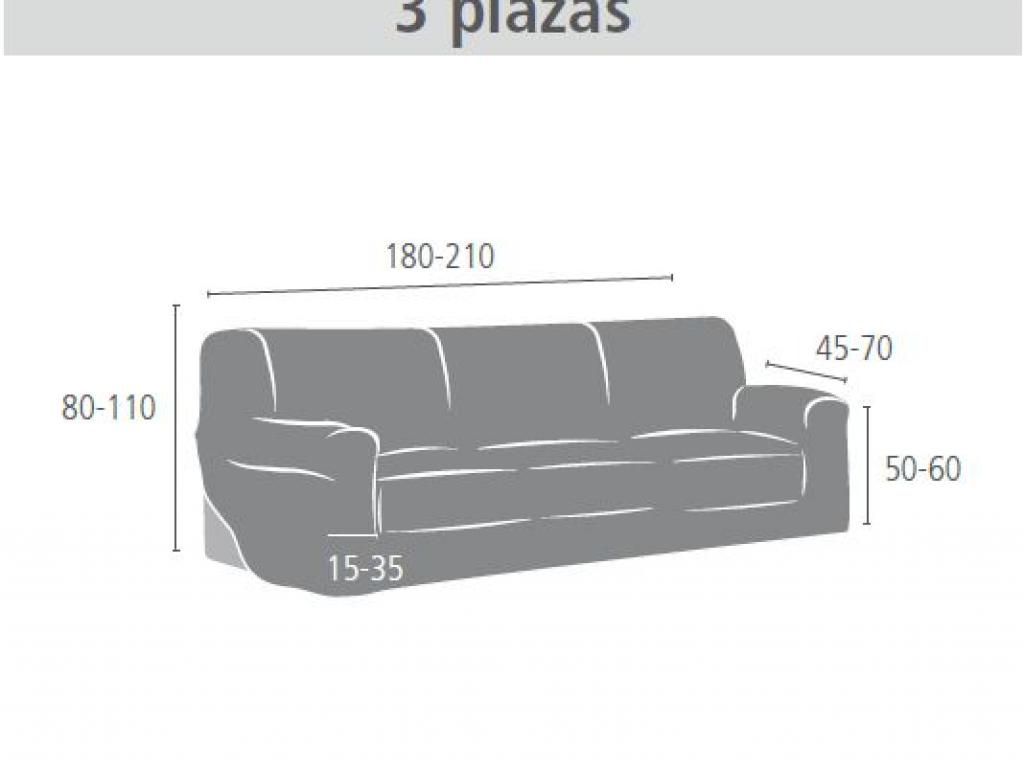 Husa elastica pentru canapea 3 locuri Ulises Gri 180-210 cm