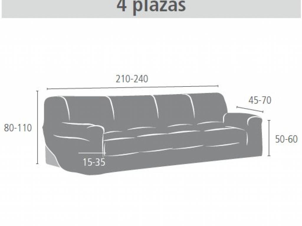 Husa elastica pentru canapea 4 locuri Ulises Maro 210-240 cm