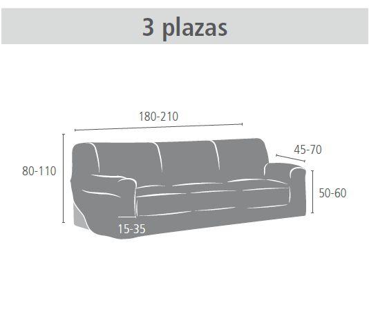 Husa elastica pentru canapea 3 locuri AQUILES Maro 180-210 cm