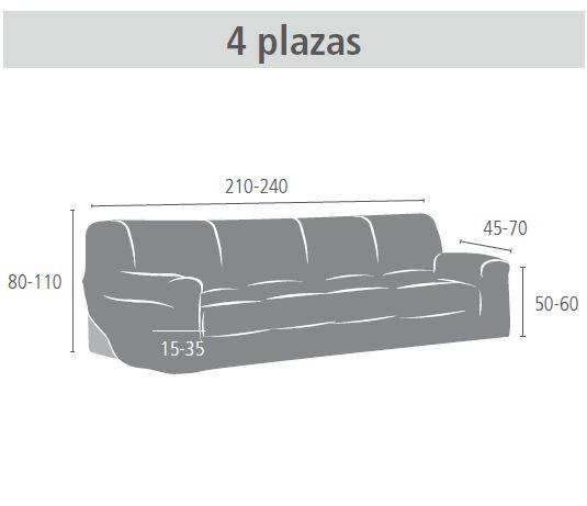 Husa elastica pentru canapea 4 locuri AQUILES Maro 210-240 cm